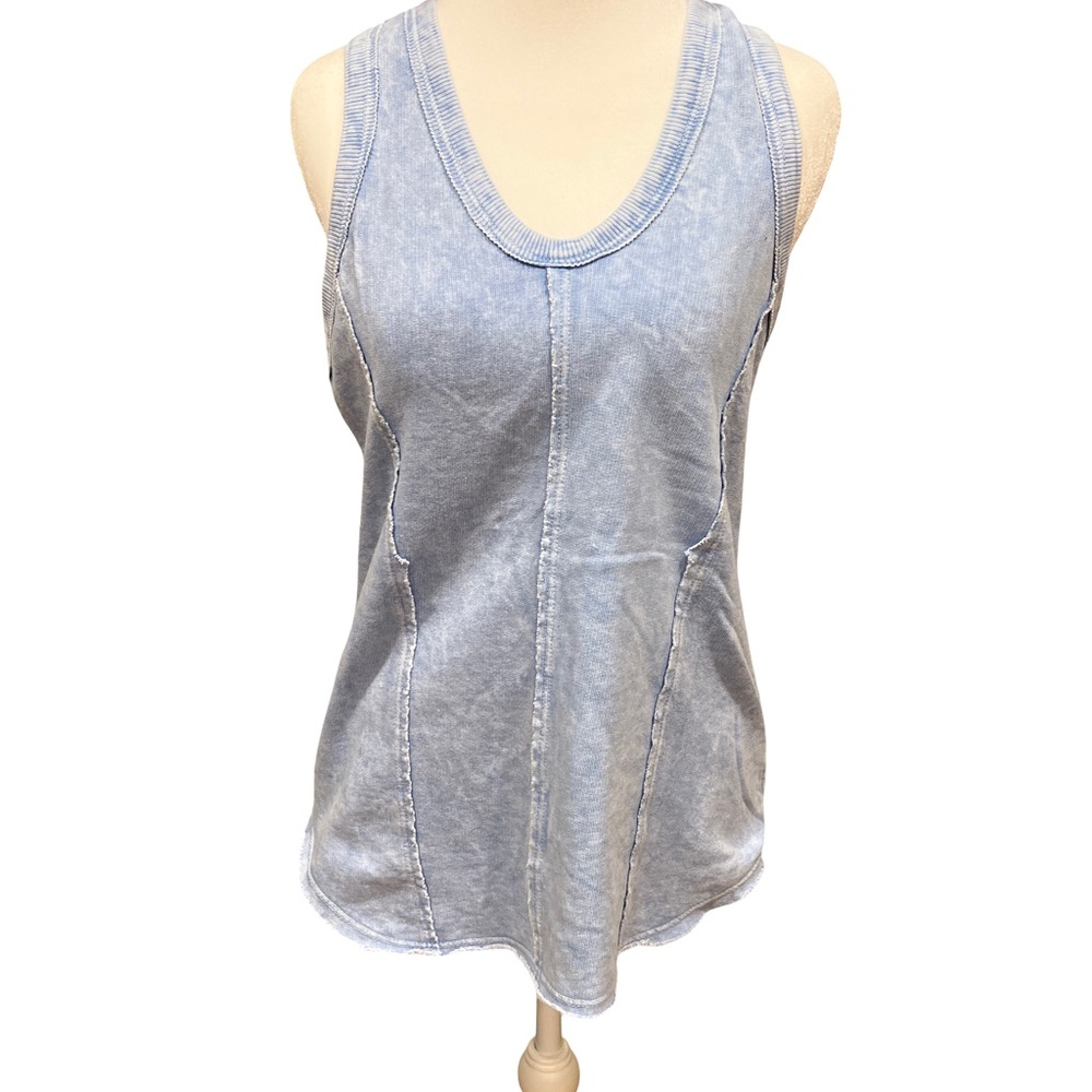 Love Vintage Soft Blue Tank